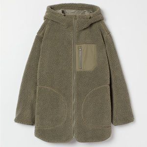 Hooded Faux Shearling Jacket